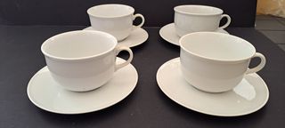 Mulino Bianco set 4 tazze bianche rondini anni 80 