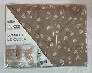 Completo Lenzuola Matrimoniale Katrine Beige