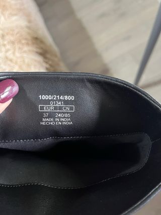 Botas altas Zara piel negra