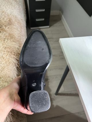 Botas altas Zara piel negra