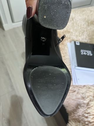 Botas altas Zara piel negra