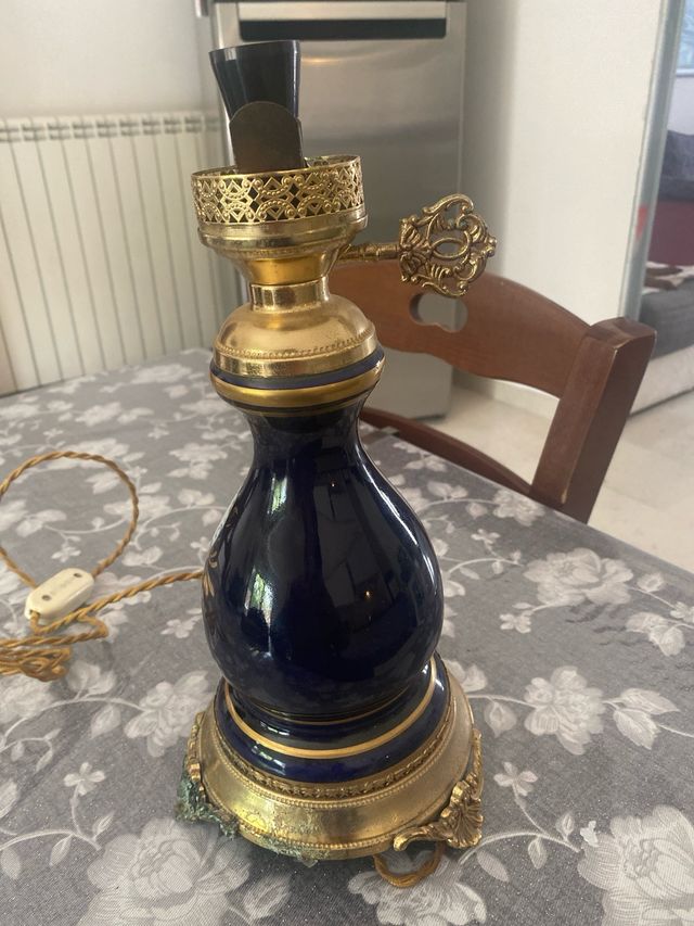 Lampada vintage in Limonge e ottone