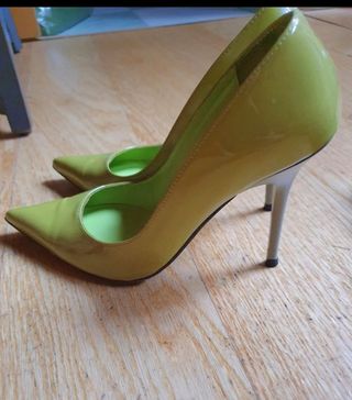 Tacones DelaFuente verde oliva