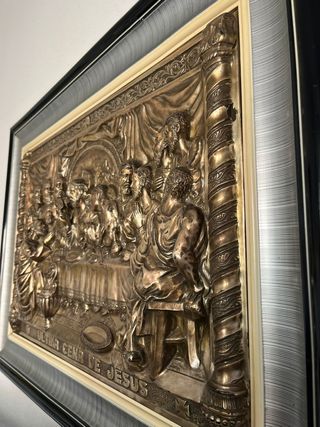 Cuadro Última Cena Jesús - Latón