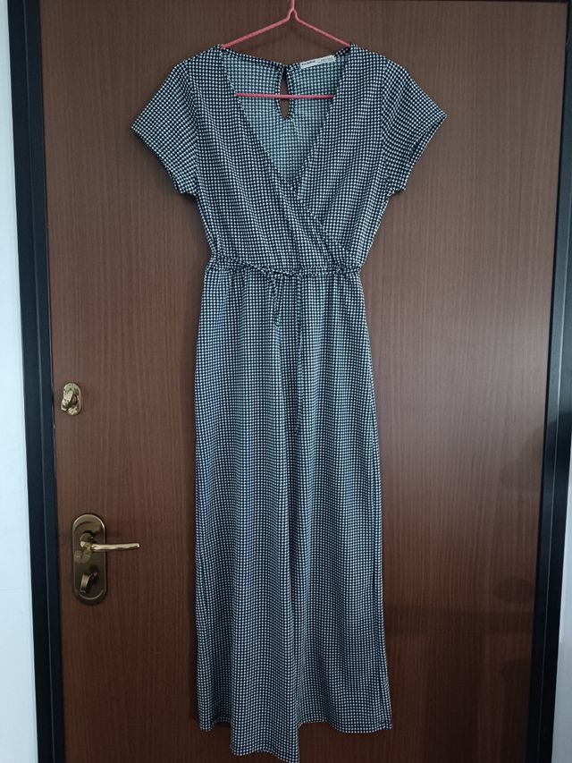 Tuta jumpsuit Pull&Bear S bianco-nero