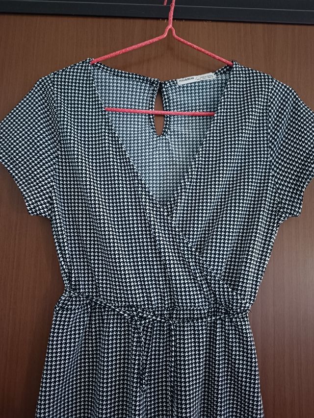 Tuta jumpsuit Pull&Bear S bianco-nero