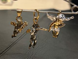 Angelitos plata de ley /oro 14k