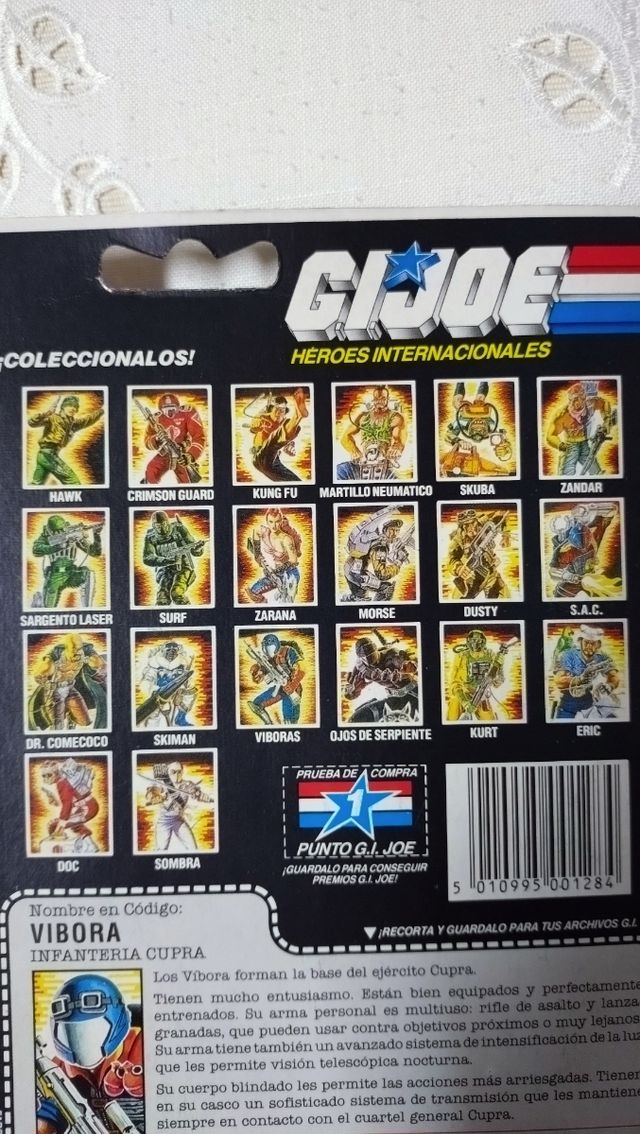 Blister español sellado Gi Joe Víbora Serie 1