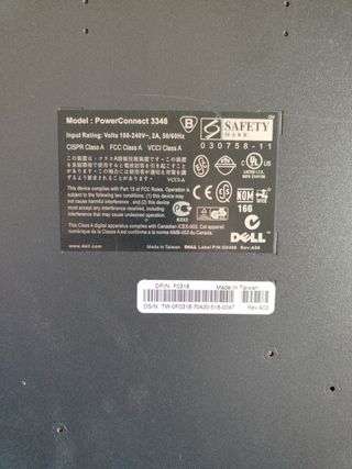 Dell switch 48p - powerconnect 3348-x mudanza