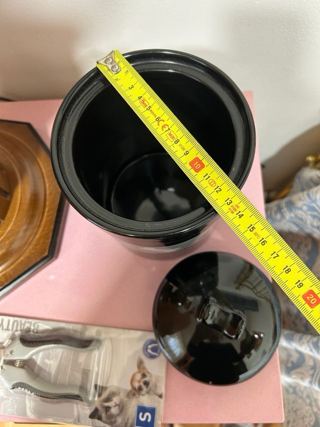 Bote porcelana perro + cortaúñas