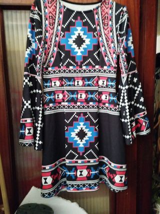 Vestido vintage multicolor