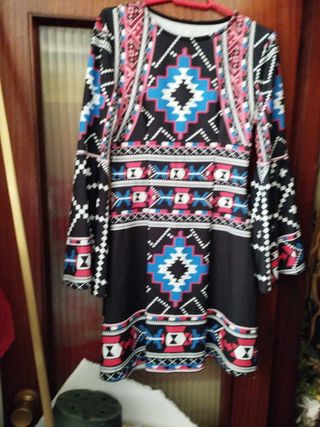 Vestido vintage multicolor