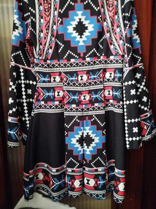 Vestido vintage multicolor