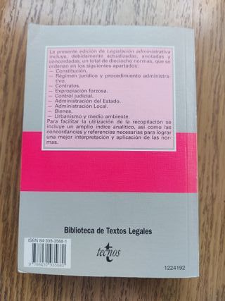 Legislación administrativa, 2000.