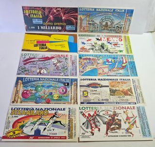 10 Biglietti Lotteria Italia vari anni da collezio