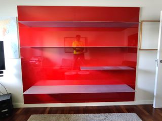 Libreria en acero diseño marca italiana Porro