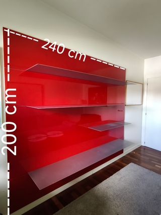 Libreria en acero diseño marca italiana Porro