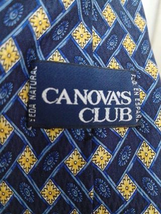 Corbata Cánovas Club azul-amarilla