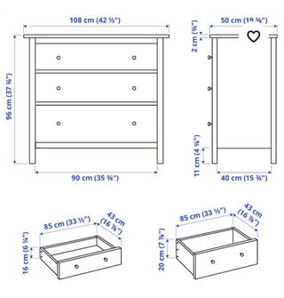 Comoda HEMNES blanca