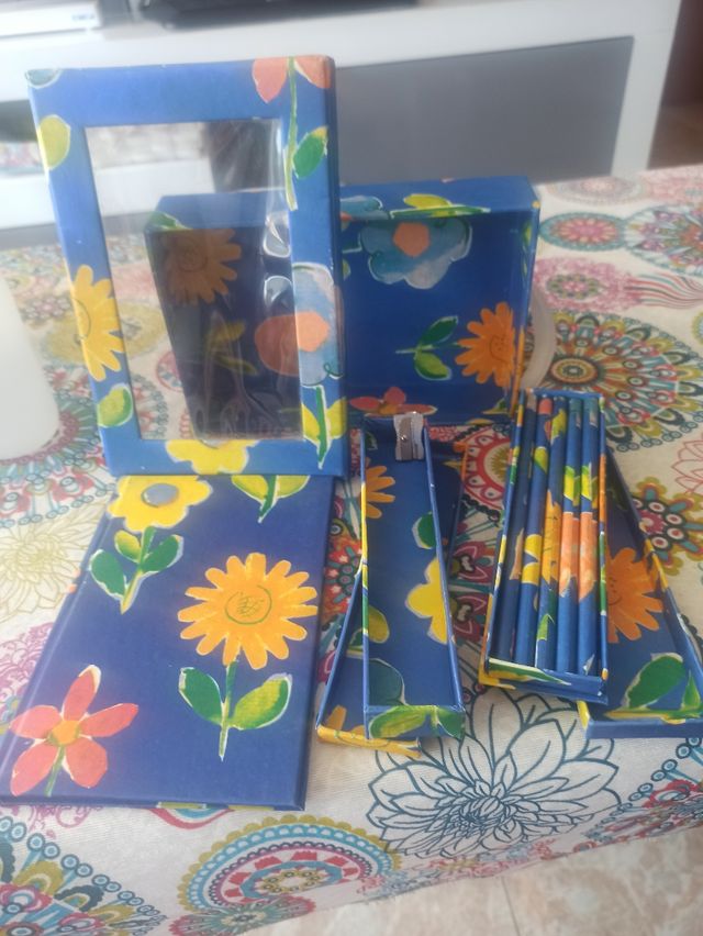 Set escritorio vintage floral