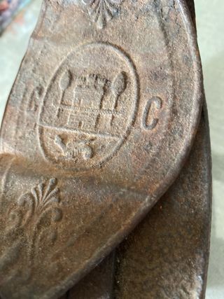 Plancha antigua carbón -  Hierro vintage