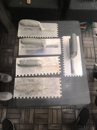 5 Llanas de albañil usadas