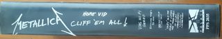 VHS METALLICA HOME VID CLIFF 'EM ALL. EDICIÓN 1987