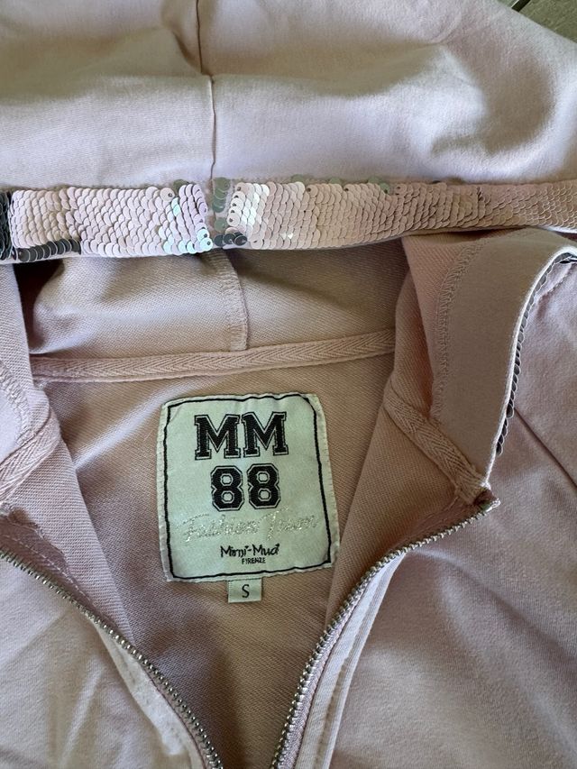 Felpa rosa MM88 con paillettes