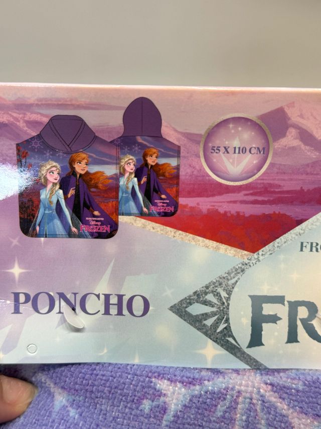 Poncho Microfibra Praia Frozen Elsa 55x110cm