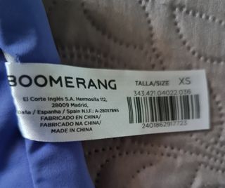 Top deportivo Boomerang azul