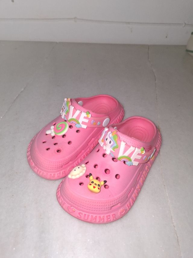 Lote Chanclas niña rosa  de unicornio y chanclas