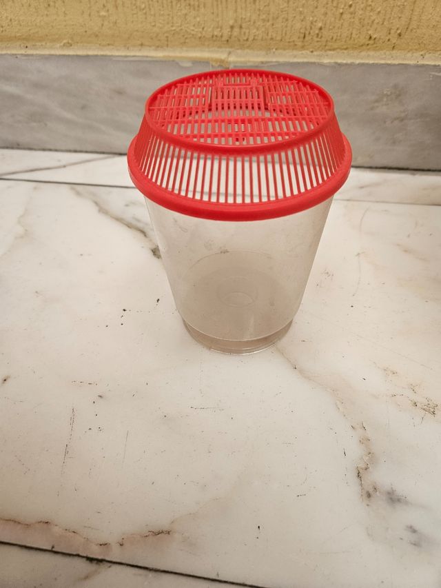 Acuario plástico pequeño amarillo