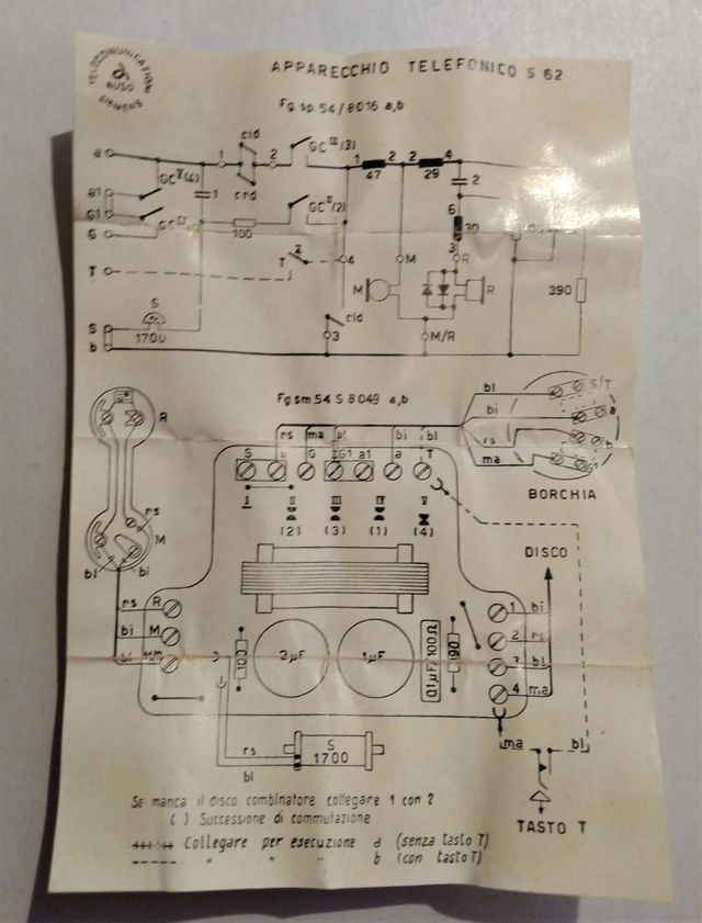 Telefono SIP AUSO SIEMENS  da muro vintage anni 70