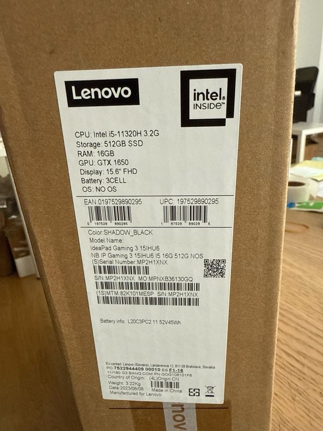 Lenovo IdeaPad Gaming 3 15IHU6
