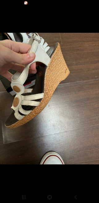 Sandalias cuña blanca Talla 37