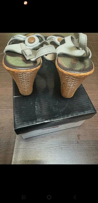 Sandalias cuña blanca Talla 37