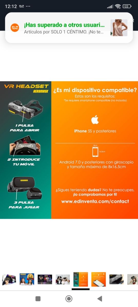 HEROMASK Gafas VR Matemáticas