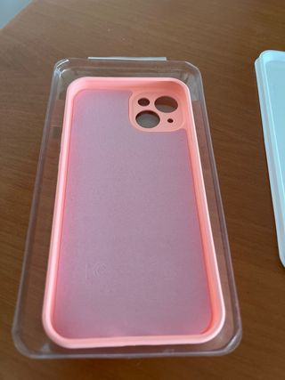 Funda silicona iPhone 13 rosa