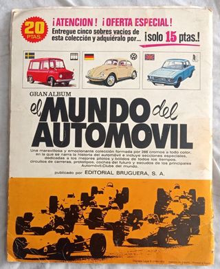Album el mundo del automóvil 1971 (PRECIO FINAL)