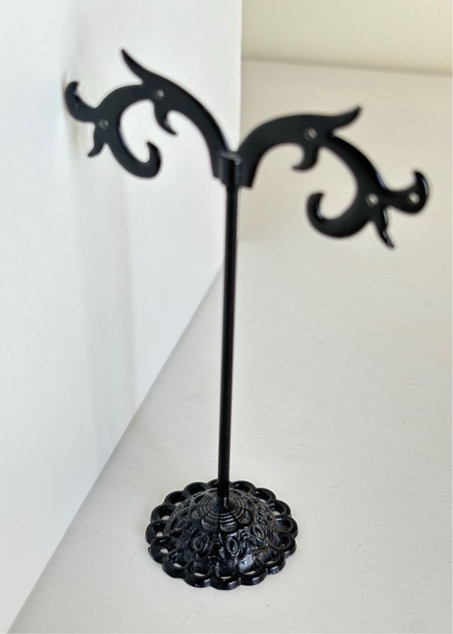 Portapendientes colgador perchero - negro 11x7x3cm