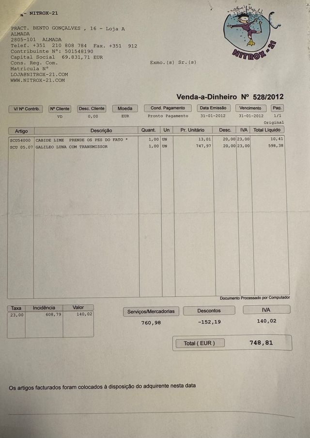 Computador de mergulho Galileo Luna ar integrado