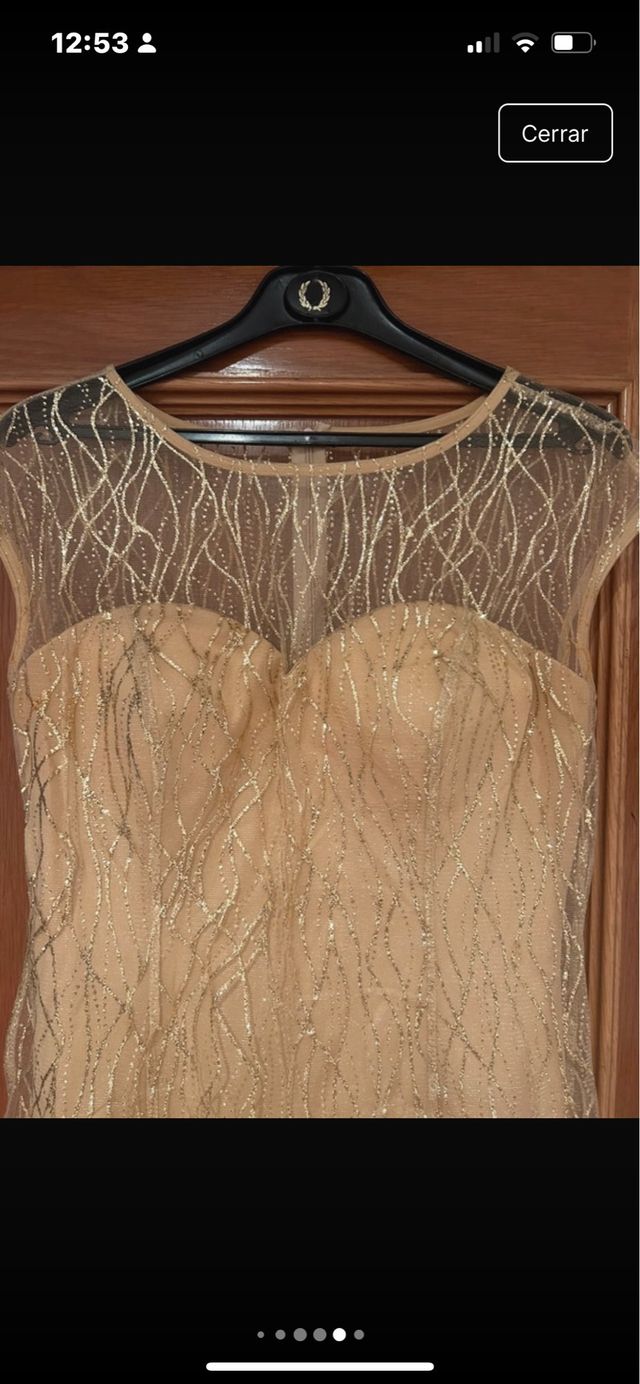 Vestido fiesta dorado