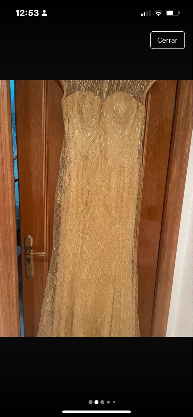 Vestido fiesta dorado