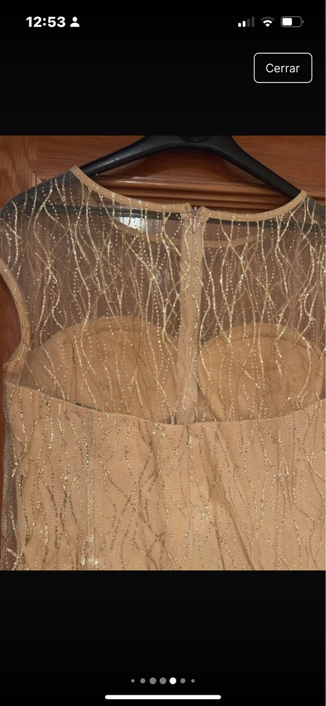 Vestido fiesta dorado