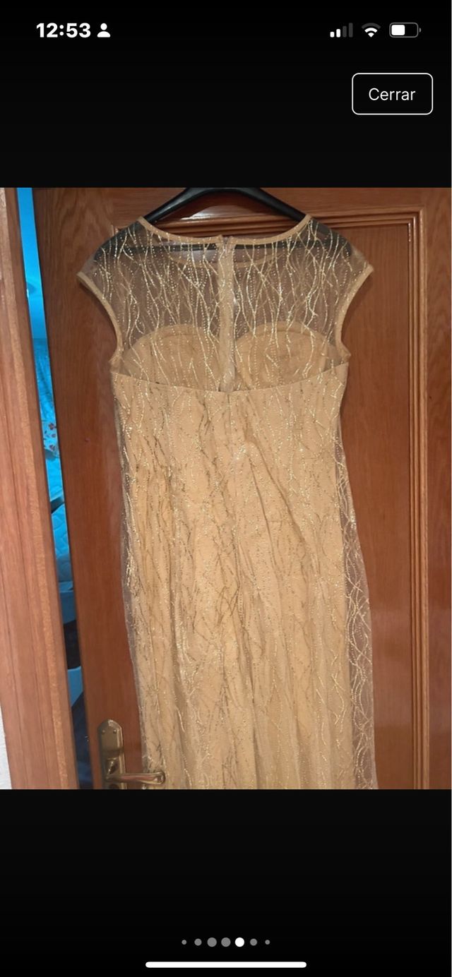 Vestido fiesta dorado