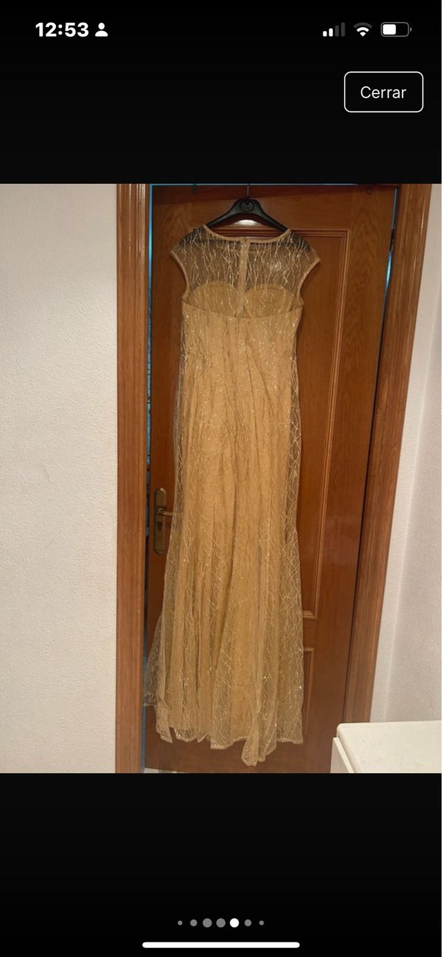 Vestido fiesta dorado