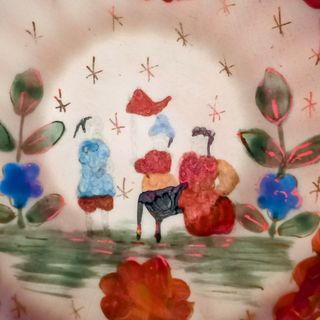 Antique Chinese handpainted eggshell porcelain 