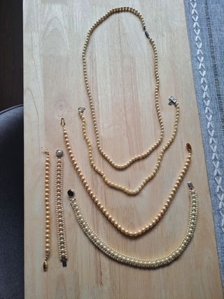 Conjunto joyería perlas