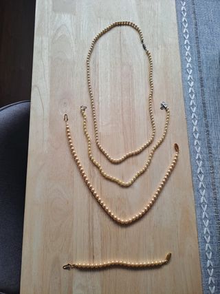 Conjunto joyería perlas