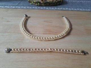 Conjunto joyería perlas